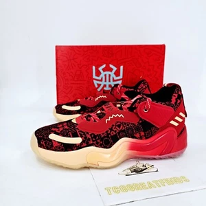 Adidas D.O.N. Issue 3 GCA Mens Size 10 Shoes Chinese New Year Red Black NEW - Picture 1 of 16