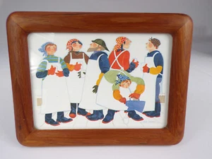 Rie Munoz Gerahmte KAFFEEPAUSE Kunstkarte Druck Rahmengröße 6,5" x 8,5" Alaska Kunst - Bild 1 von 5