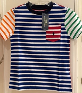 Polo Ralph Lauren Boy's Striped Cotton T-shirt Size L - Picture 1 of 9