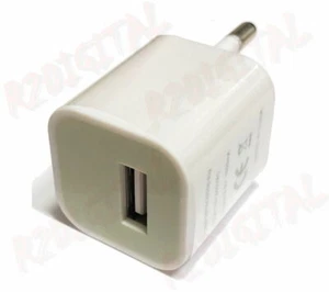CARICATORE USB da MURO CARICABATTERIE BIANCO CASA RETE UNIVERSALE per IPHONE - Picture 1 of 2