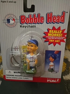 Vtg 1997 Anaheim Angels Baseball MLB Mini Bobble Head Keychain New & Sealed - Image 1 of 4