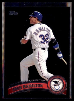 2011 Topps Walmart Black Border Josh Hamilton MVP Texas Rangers #29  - Image 1 of 2