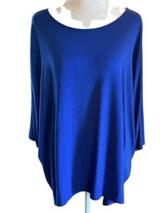 EILEEN FISHER royalblau halbe Dolmanärmel kastig Oversize XL Viskose - Bild 1 von 9