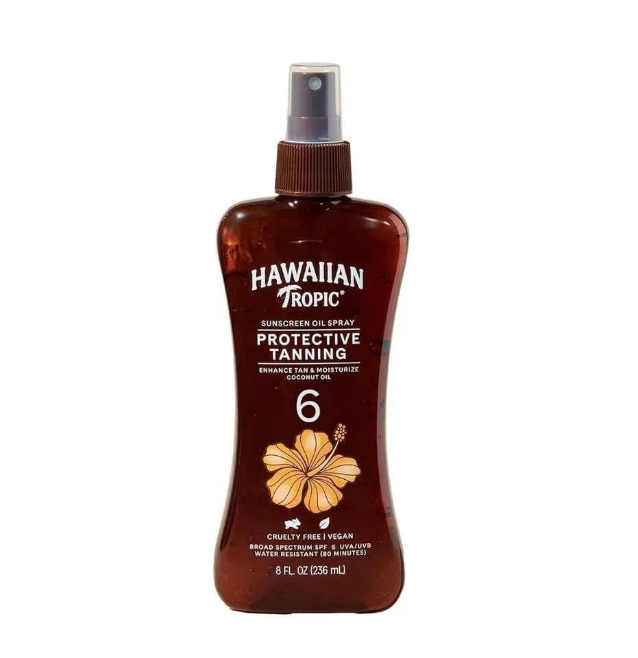 Aceite en aerosol seco bronceador Hawaiian Tropic Island coco FPS 6, 8 fl oz Foto 1 de 2