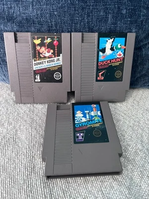 Donkey Kong Jr, Gyromite, Duck Hunt - Lote de 5 juegos Screw Nes - ¡Probados y funcionando! Foto 1 de 4