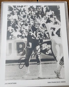 Vintage Joe Montana Black & White signiertes Foto aus den 80ern - Bild 1 von 1