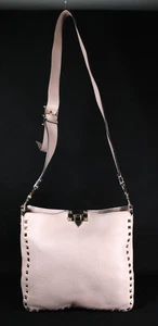Bolso Bandolera VALENTINO Cuero Rosa Rubor ROCKSTUD Tachonado Cierre Abatible - Imagen 1 de 20