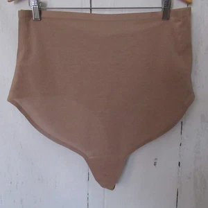 New Skims High Waisted Thong 4X Sienna Beige Panties Shapewear Plus Size - Picture 1 of 3