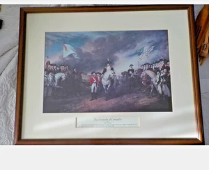 Trumbull Surrender of Lord Cornwallis Wood Framed Print 16x19 - Picture 1 of 4