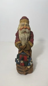 Kirkwood Weihnachtsmann Figur Harz Volkskunst 8,5" Geschenke - Bild 1 von 7