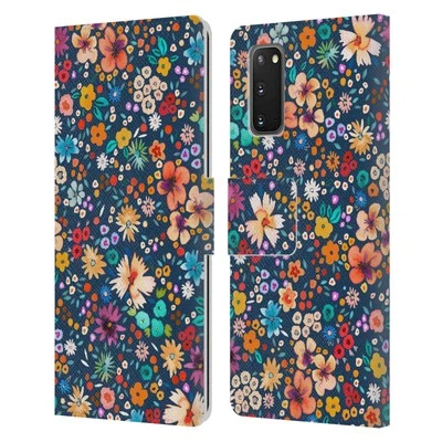 OFFICIAL NINOLA COLOURFUL PRINTS LEATHER BOOK WALLET CASE FOR SAMSUNG PHONES 1 - Image 1 of 4