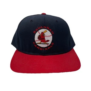 Vintage DeLONG Snapback Baseball Hat Minor League Savannah Cardinals Made USA - Picture 1 of 9