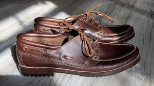 Zapato de barco vintage Brasil Cole Haan Country de cuero con cordones talla 9M  - Imagen 1 de 5