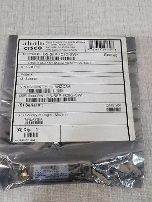 CISCO DS-SFP-FC8G-SW Channel Transceiver - Image 1 of 2