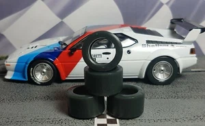 1/32 SOFT URETHANE SLOT CAR TIRES 2pr PGT-20128LMXD fit CARRERA BMW M1 Procar  - Bild 1 von 1