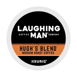Laughing Man Hugh's Blend Coffee 20 to 120 Keurig K cup Pods Pick Any Quantity - Picture 1 of 7