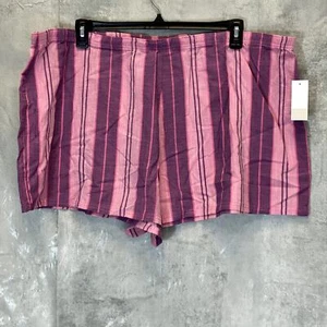 BP. Women's Pink Ibis Emmy Stripe Boyfriend Elastic Waist Pajama Shorts SZ XL - Picture 1 of 8