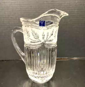 Vintage jugoslawischer geschliffener Kristall 26 Unzen Wasser-/Teekrug - nie benutzt - Bild 1 von 9