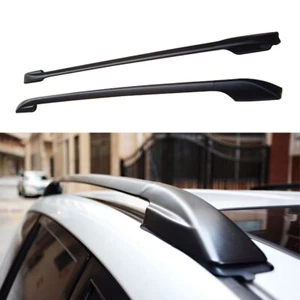 2Pcs for RAV4 RAV-4 2006-2012 Black Aluminum Side Roof Rail Rack Accessories - Picture 1 of 7