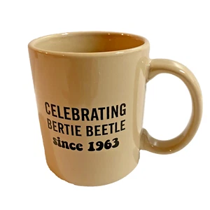 Celebrating Bertie Beetle Since 1963 Collectable Tea Coffee Tan Mug Unused W/SKU - Picture 1 of 7