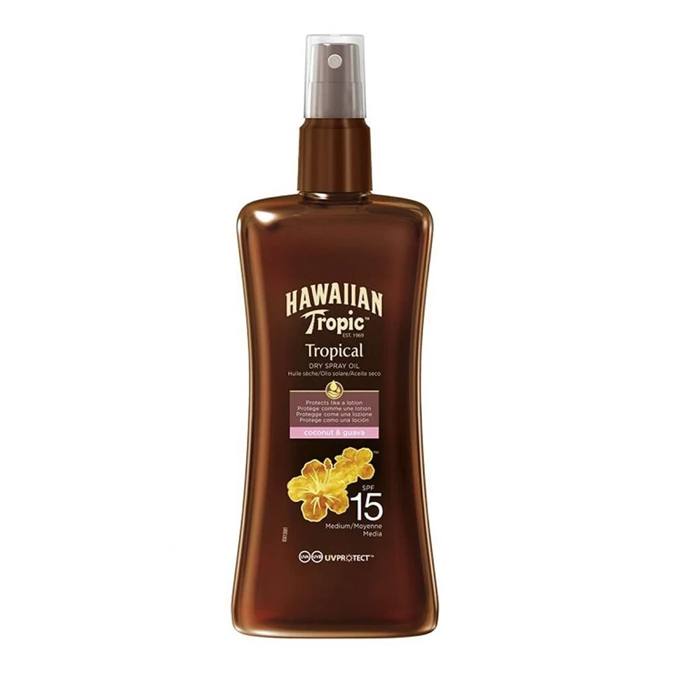 Hawaiian Tropic Coconut Guava Sonnenschutzöl Sonnenöl Gel Spray LSF 15, 200 ml
