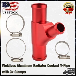 Weldless Radiator Coolant Y-Pipe w/ Clamps For Ford F250-F550 Super Duty 6.0L - Picture 1 of 15