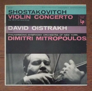 Schostakowitsch OISTRAKH Violinkonzert MITROPOULOS Columbia LP 6-AUGEN Mono Vinyl - Bild 1 von 4