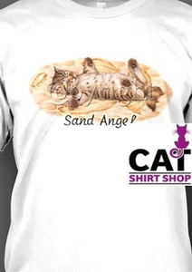 Sand Angel - Camicia gatto da spiaggia, divertimento estivo e sabbia, gattino che gioca, piccola - 5X - Foto 1 di 1