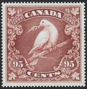 DOVE of Peace = bird = Millennium stamp = STEEL ENGRAVING Canada 1999 #1814 MNH - Picture 1 of 1