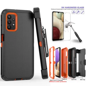 For Samsung Galaxy A12 5G Case TPU Cover+Tempered Glass+Belt Clip Fits Otterbox - Picture 1 of 28