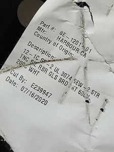 Harbour Industries #12awg SF-2 Braided SEW-2 Wire UL-3074 600V 200C White /25ft - Picture 1 of 5