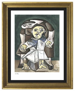 Pablo Picasso « Mère et enfant » signé et numéroté à la main Ltd imprimé édité (non encadré) - Photo 1/2