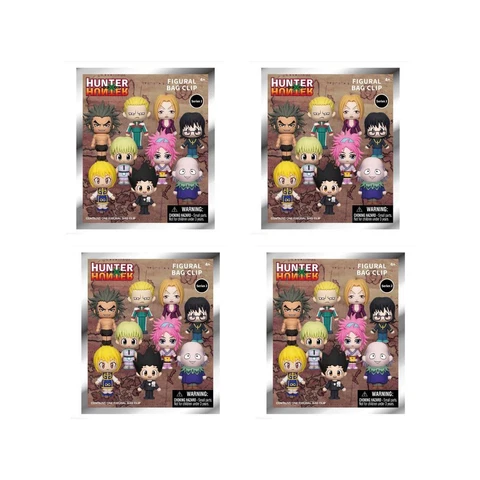 Hunter X Hunter : Series 2 Collectors Figural 3D Bag Clip Lot of 4 NEW + SEALED Cover