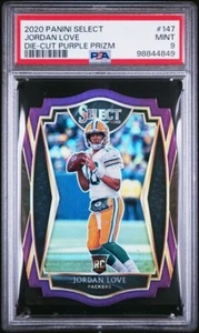 2020 Panini Select #147 Jordan Love Die-Cut Purple Prizm PSA 9 - Bild 1 von 2
