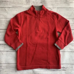 GapKids Boys Sz XS/4-5 Red 1/4 Zip Ribbed Knit Sweater - Picture 1 of 5