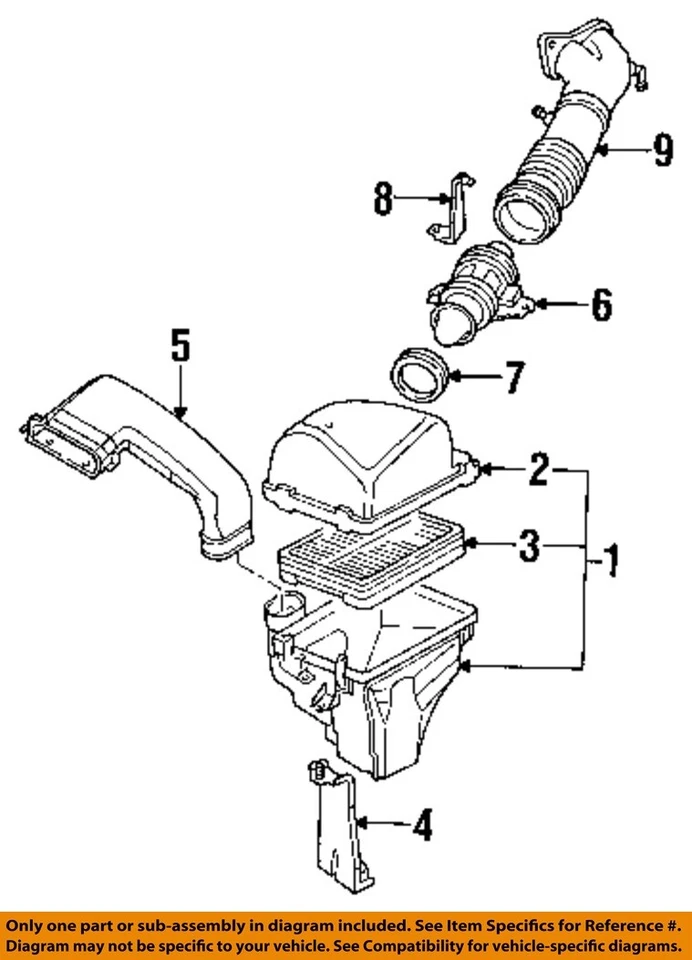 Conjunto de filtro de aire usado se adapta a: Mazda 929 1994 grado A Foto 1 de 2