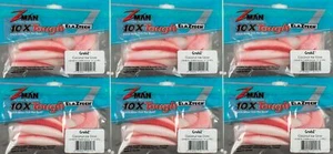 (LOT OF 6) Z-MAN GRUBZ 9" GRUBZ9-258 COCONUT ICE GLOW CM2218 - Picture 1 of 3
