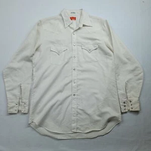 Vintage Ely Plains Pearl Snap White Striped Tall Man Shirt Men's Size 16.5/36 - Picture 1 of 10
