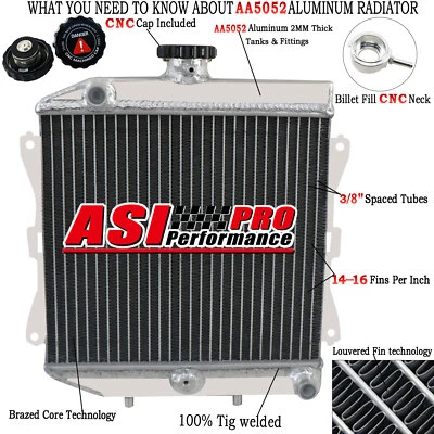 ASI Aluminum Radiator For 2007-2014 Honda Rancher 420 TRX420 19010-HP5-601 - Image 1 of 4