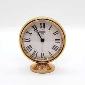 Piccolo Orologio da Tavolo Hilser 1812 in Acciaio Dorato Rosa - Foto 1 di 2