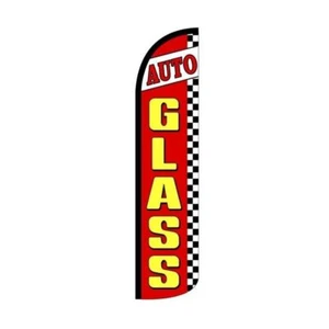 Auto Glass Swooper Flutter Windless Feather Flag | 3ft W x 11.5ft Tall - Picture 1 of 3