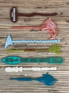 7 TIKI Bar Swizzle Stick Beachcomber Underground Bootlegger Porco Hidden Harbor - Imagen 1 de 11