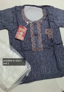pakistani kids shalwar kameez Baby Boy 2 Piece Dress. SIZE 1 ONLY LEFT - Picture 1 of 3