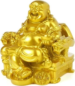 Hotei Dragon Turtle Ornament Feng Shui Good Luck Objects 4 Types Gold JAPAN NEW - Picture 1 of 38