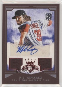 2015 Panini Diamond Kings Red Framed Signatures /99 RJ Alvarez Rookie Auto RC