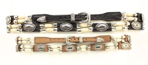 TWISTER GENUINE LEATHER HATBAND WITH BEADS 0298344 - 0298301 (CHOOSE COLOR) - Picture 1 of 4