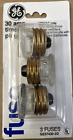 GE 30 Amp Time Delay Plug Fuse, 3 fuses package, NOS copper glass