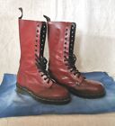Rare Vintage Tredair Oxblood Red 14 Hole Leather Boots Size 6