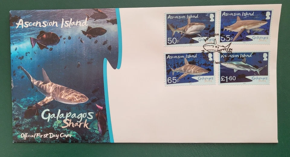 Isla Acsension 2022/ Vida Marina - Tiburón de Galápagos (FDC Foto 1 de 1