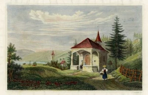 Johann Georg Martini - Die Morgarten Capelle. - o.J., grabado en acero, coloreado a mano - Imagen 1 de 2